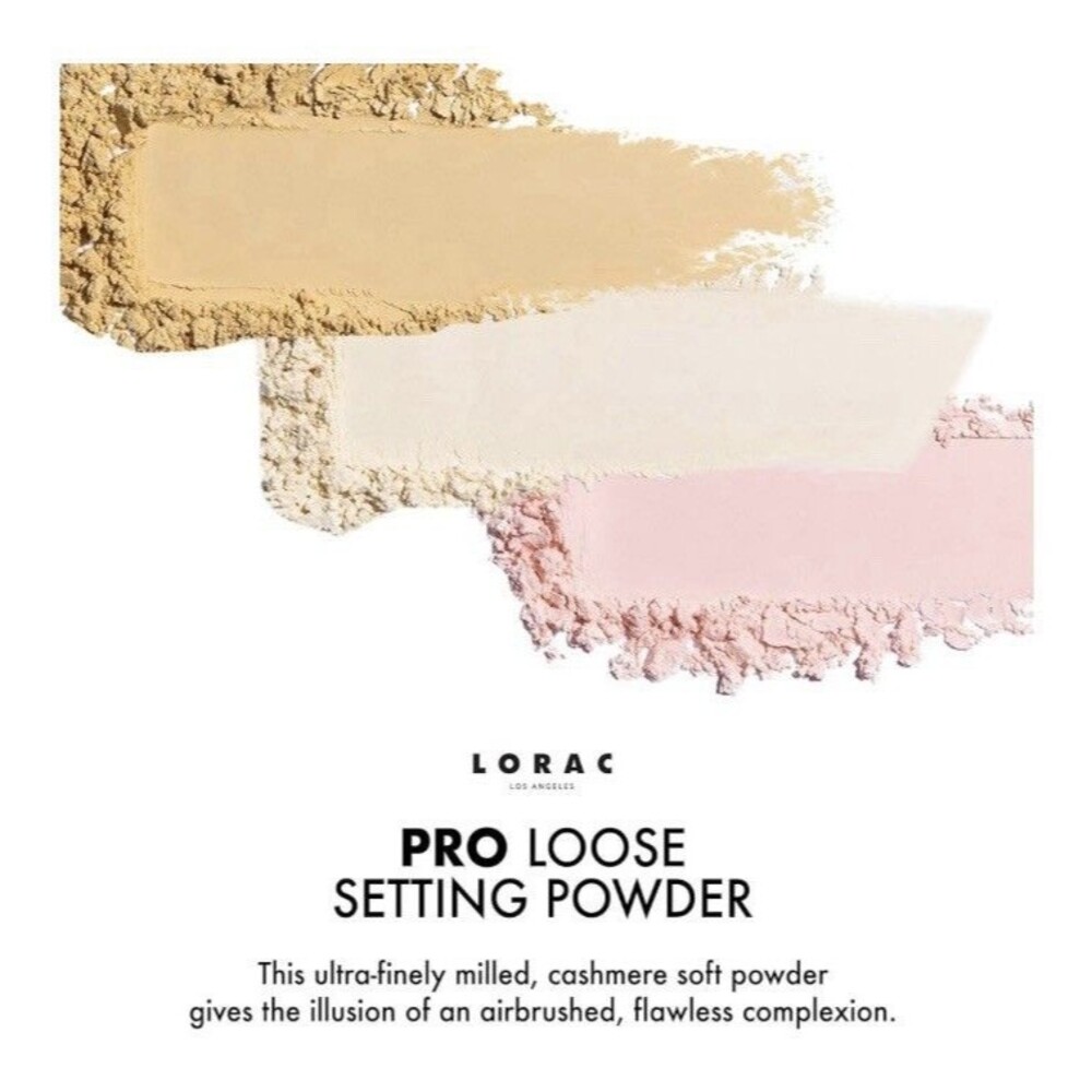 LORAC Soft Rose Pink Pro Loose Setting Finishing Powder .83 OZ  Minimize Pores - Picture 3 of 8